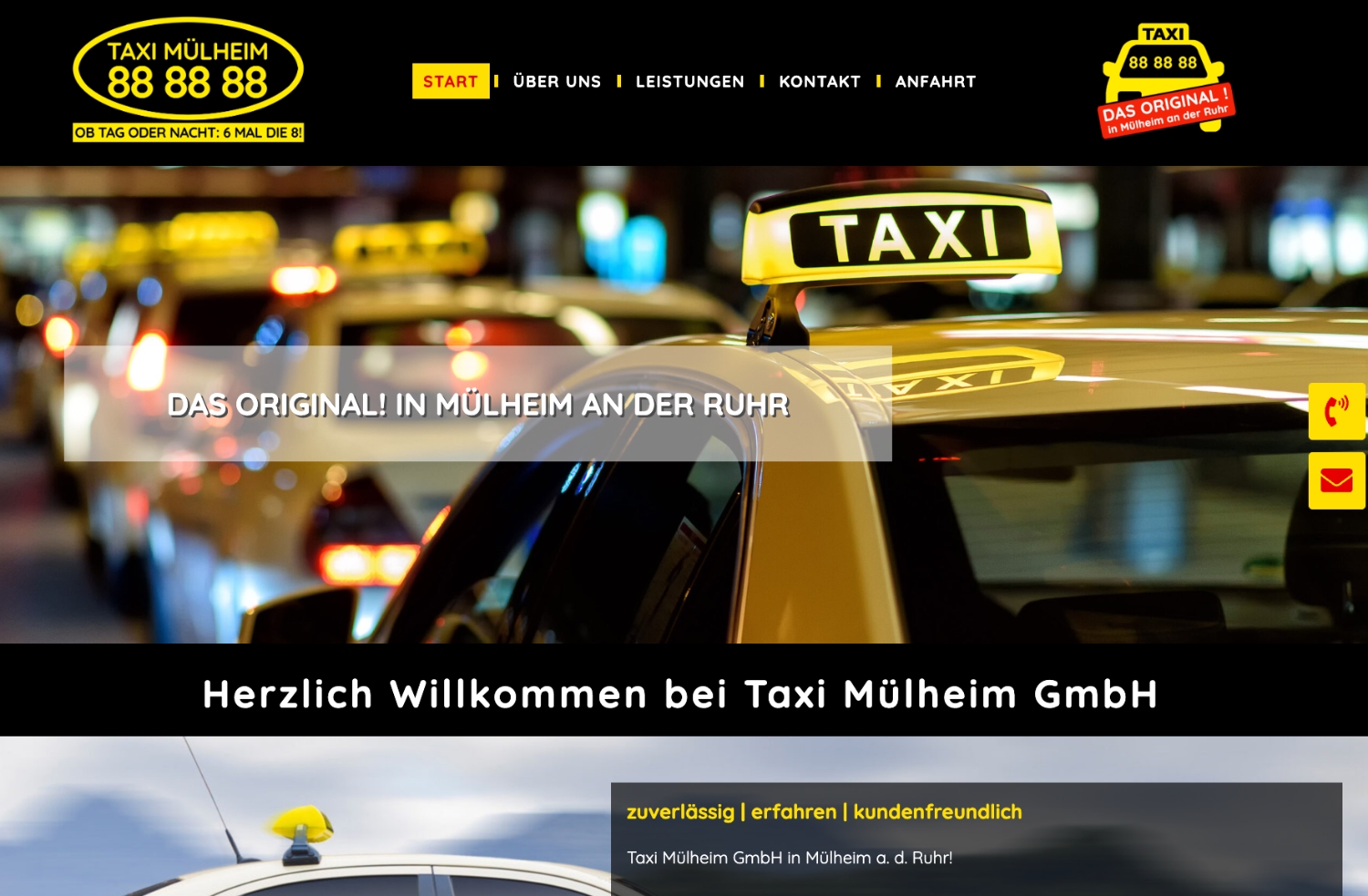 Website Taxi Mülheim GmbH